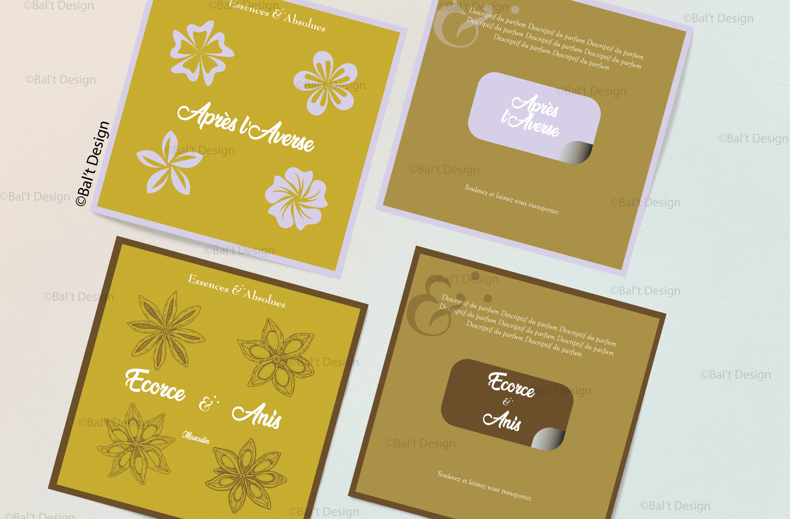 Mock up Carton parfum Essences Absolues