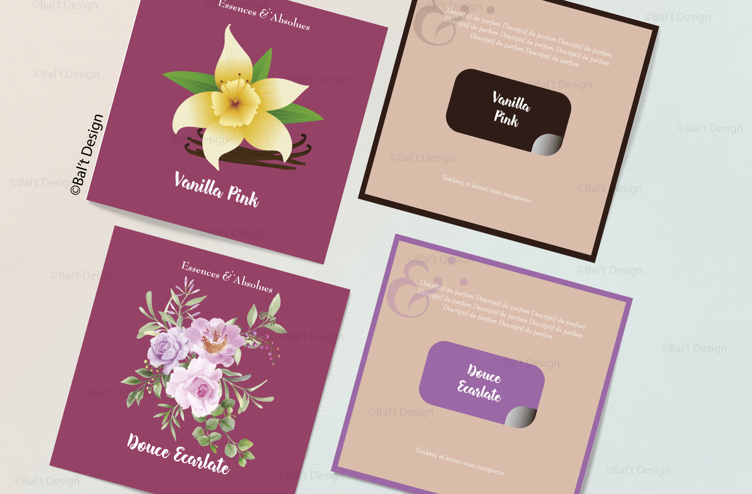 Mock up Carton parfum Essences Absolues