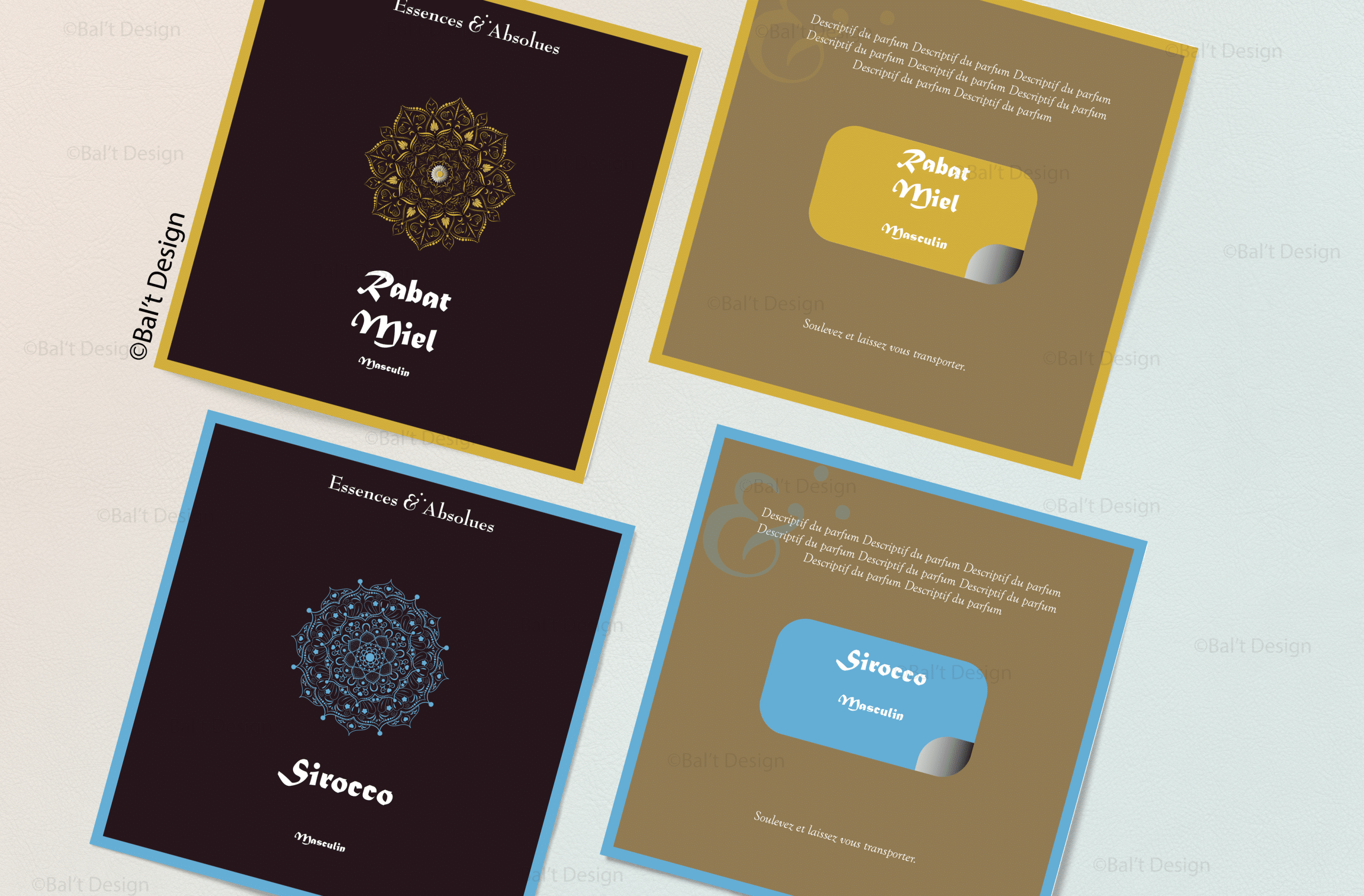 Mock up Carton parfum Essences Absolues