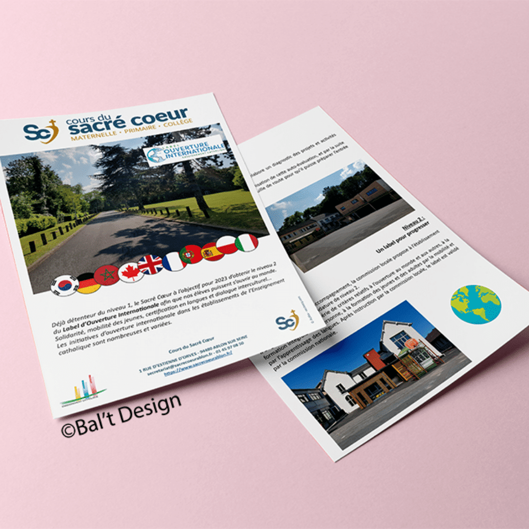 Mockup Label Ouverture Internationale Ecole Sacré Cœur Ablon