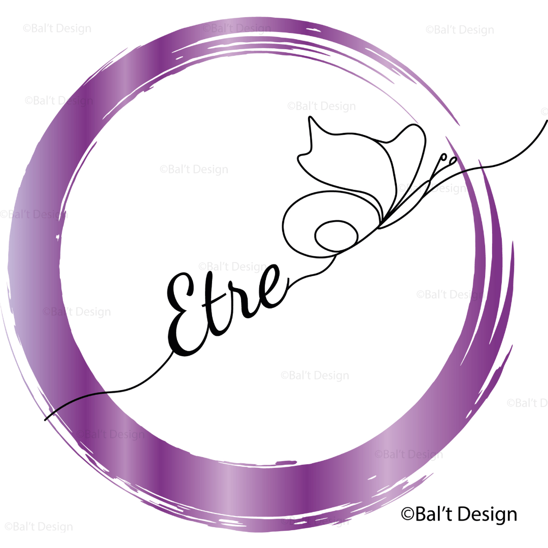 Logo Etre symbolisant le cercle japonais Enso et un papillon qui prend son envol