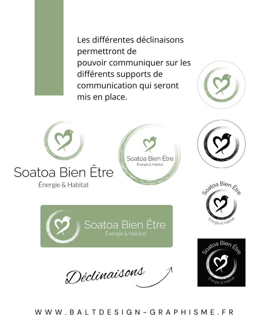 Déclinaisons du logo de SOATOA Bien Être