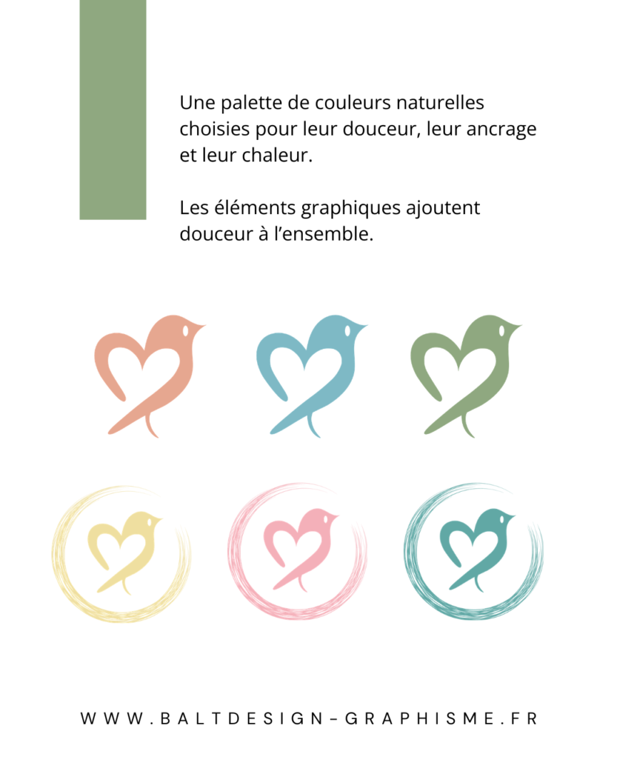 Eléments graphiques de l'identité visuelle de SOATOA Bien Être