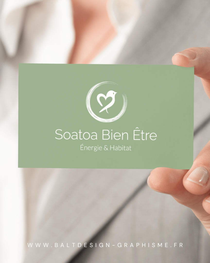 Mise en situation du logo sur une carte de visite