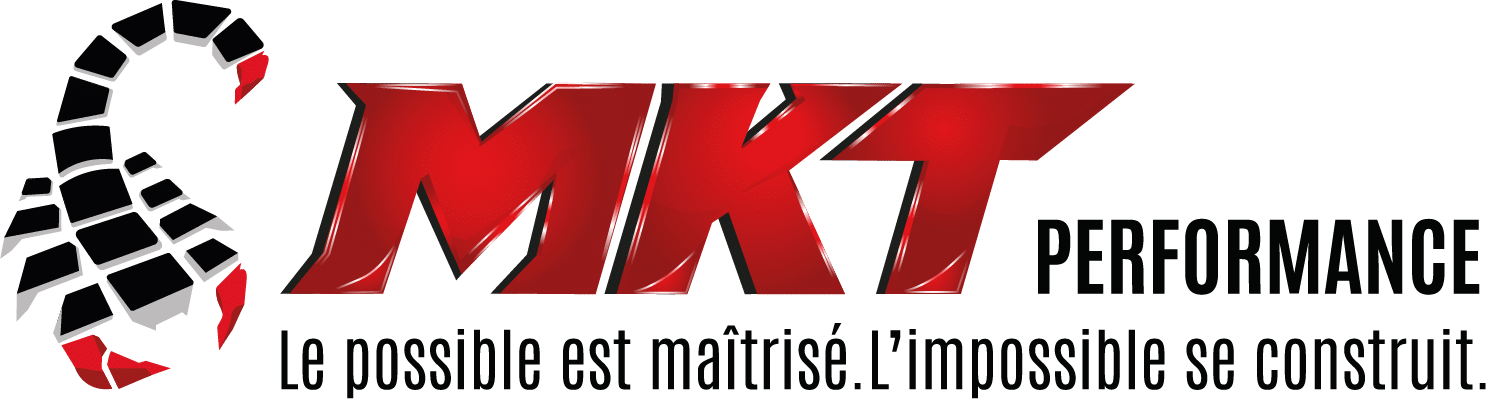 Logo MKT Performance horizontal avec baseline couleurs