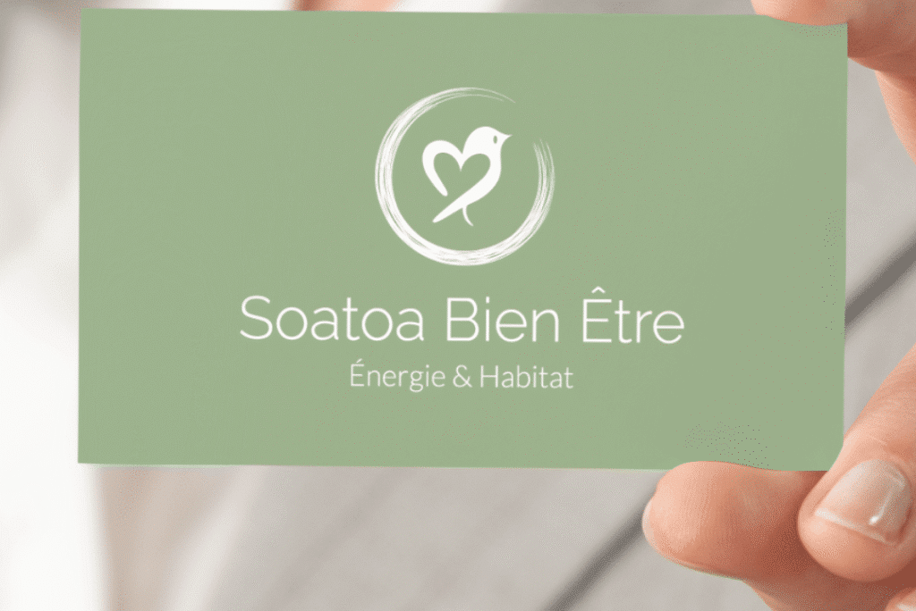 Mise en situation du logo sur une carte de visite