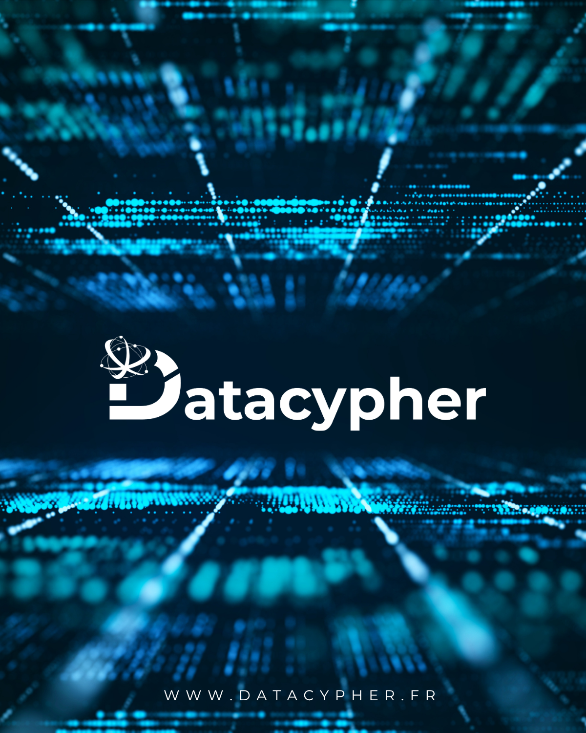 Logo Datacypher
Lettre D stylisée, dégradée violet et atome
